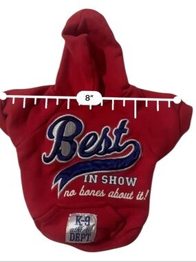 Dog Red 'Best in Show' Hooded Top